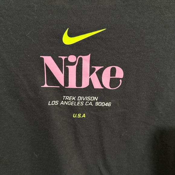 Nike Black Tee with Pink and Yellow Accents - Picture 4 of 5